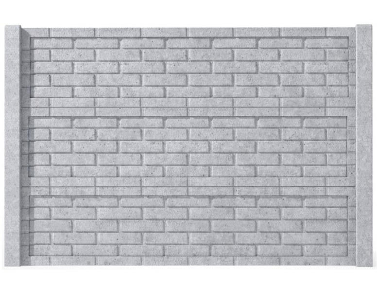 Płyta pełna wzór cegła Jednostronna 213x50cm Drewbet — Ogrodzenia Oleśnica